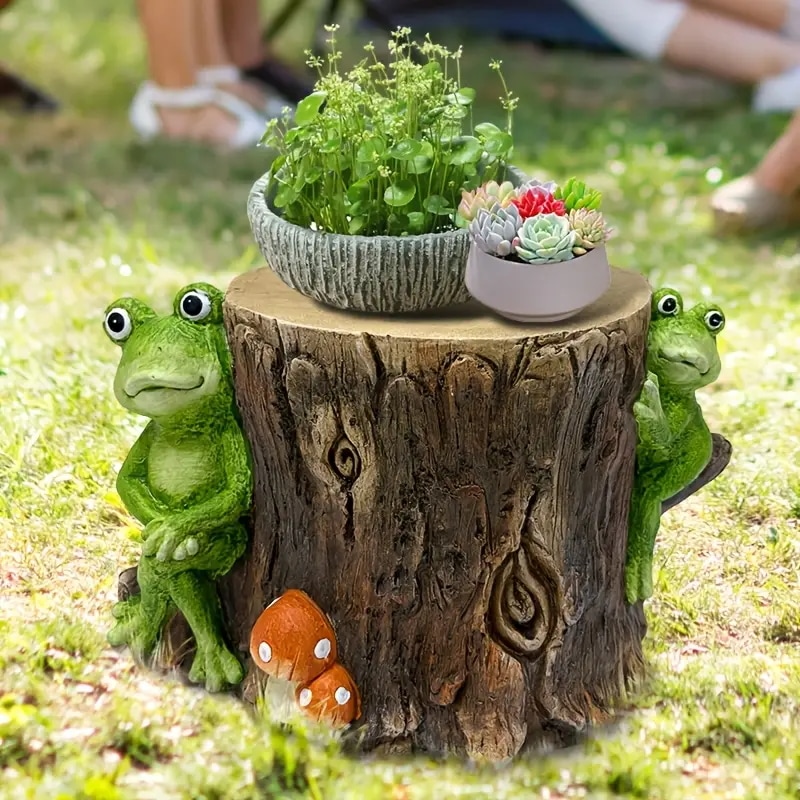 蛙の木の木の木の装飾の椅子植木台庭の装飾ポーチの休憩