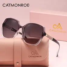 CATMONROE 高級偏光女性サングラス蝶フレームピンクギフトボックスファッション UV400 サングラスアパレルアクセサリー