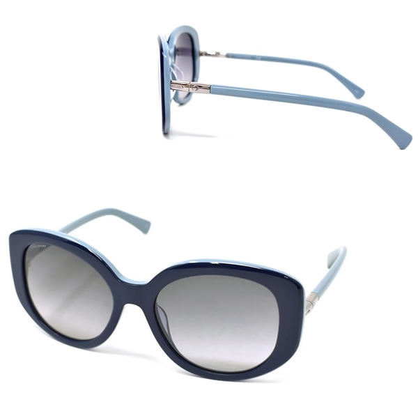 LO601S-422 サングラス アジアンフィット ブルー グレーグラデーション UVカット レディース