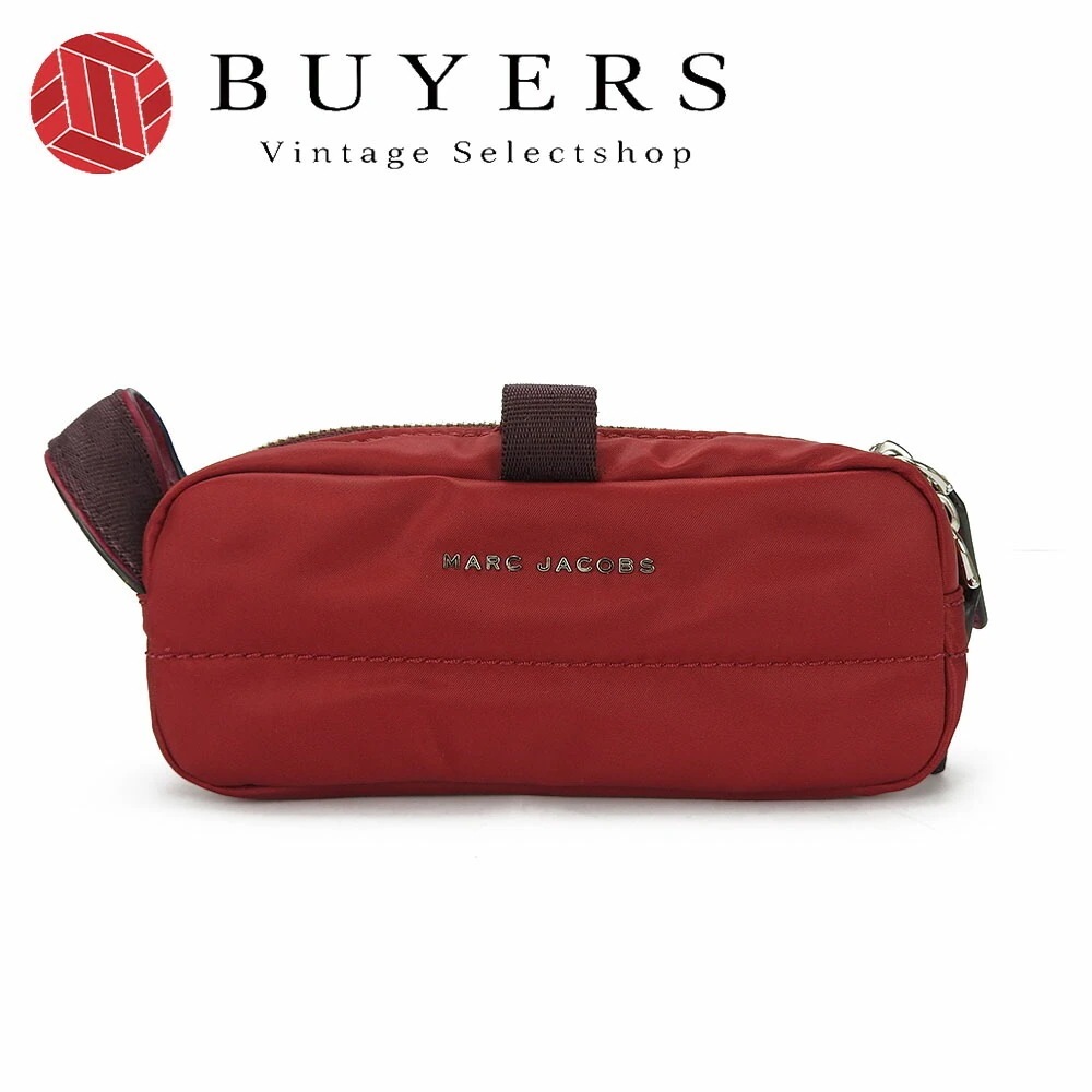 中古 マークジェイコブス MARC JACOBS ポーチ ポリエステル レッド系 化粧 コスメポーチ 小物 レディース 女性 Pouch 【中古】