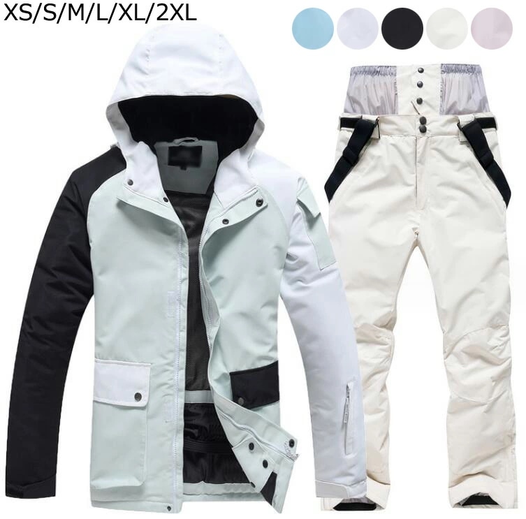 暖かい スノーボードウェア 女性用 スノボウェア スキーウェア レディース 大きいサイズ ボードウェア 5色展開 スノボーウェア 可愛い スノーウェア ジャケット パンツ 防寒 上下セット スノボ ウ