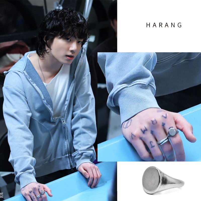 btsジョングク着用 [HARANG] HR 81R Silver Seal Ring seven MV