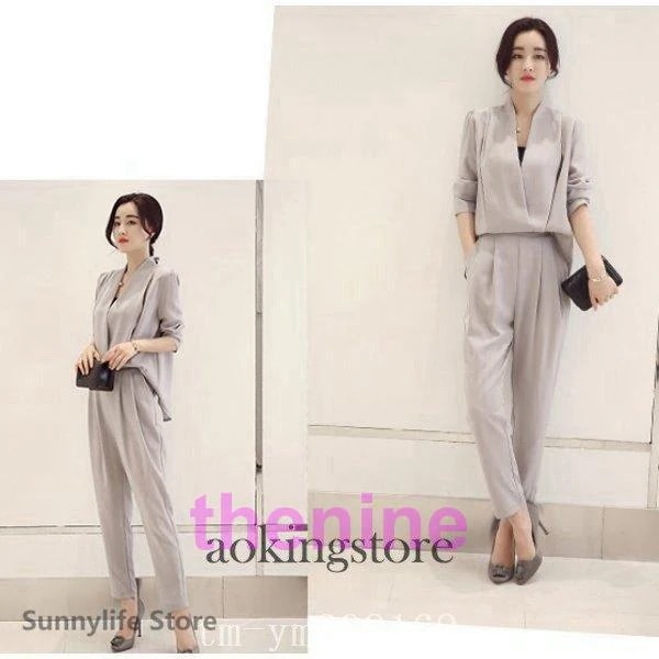 [迅速な配達][3日送信] かっこいいパンツドレス袖ありセットアップパーティードレス結婚式お呼ばれドレス服装20代30代40代大きいサイズ長袖黒赤