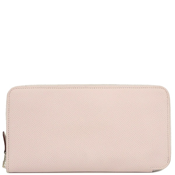 エルメス HERMES 長財布 アザップロング シルクイン ヴォーエプソン モーヴペール シルバー金具 ラウンドファスナー B刻印（2023年製） 【箱】【中古】