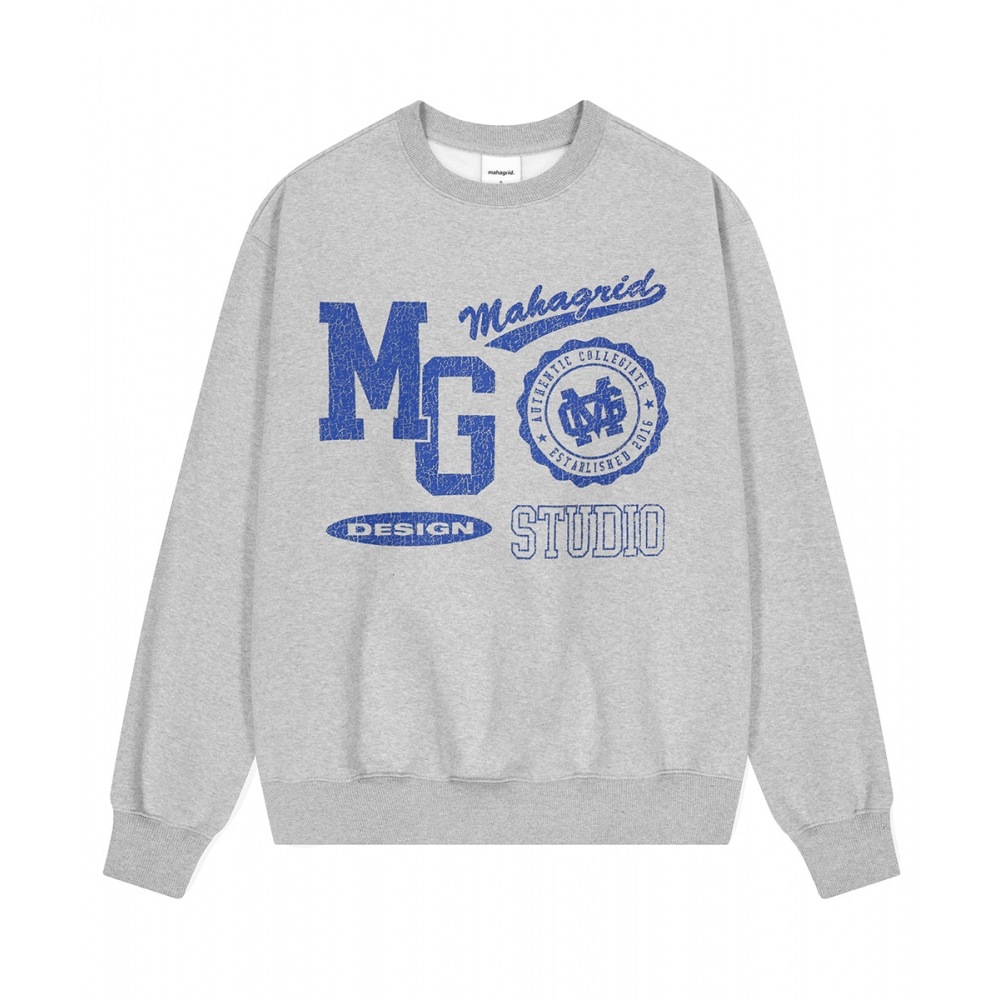 マハグリッドバーシティロゴスウェットシャツグレー (MG2DFMM454A)