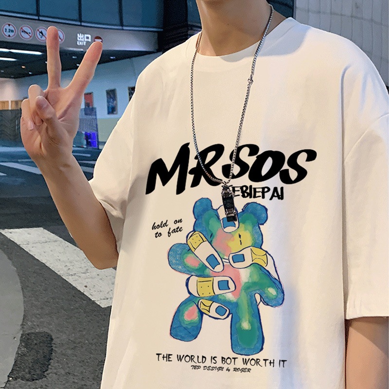 夏新作男性Tシャツ半袖原宿港風Tシャツ 【手数料安い