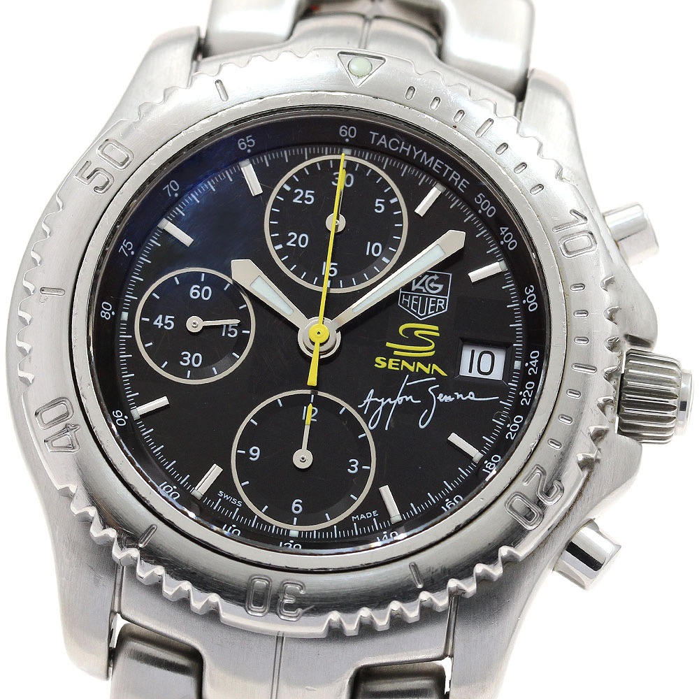 タグホイヤー TAG HEUER CT2115 リンク アイルトン・セナ限定モデル クロノグラフ 自動巻き メンズ _886238【中古】