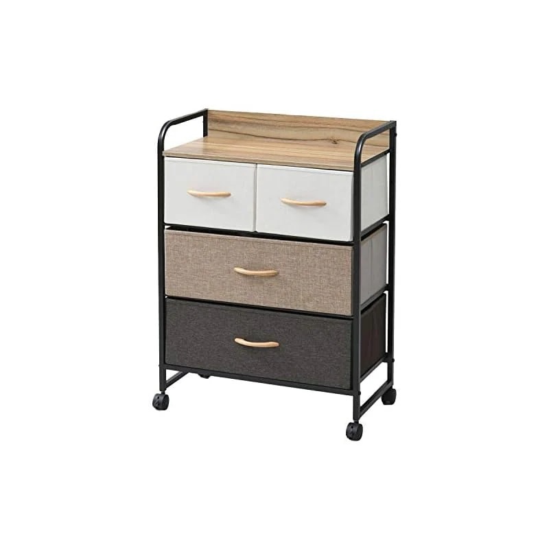 キャスター付き 収納 木製天板付き YZFC-6080