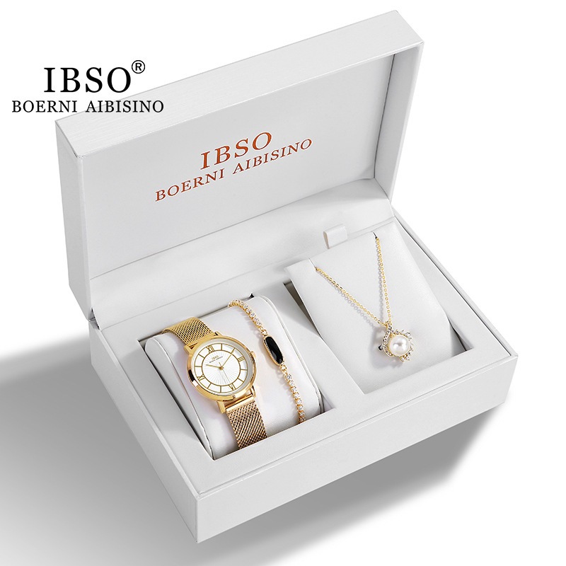 Ibso 2021新品セット真珠ネックレス新品ブレスレット腕時計気質百合腕時計量が大きい 7,232円