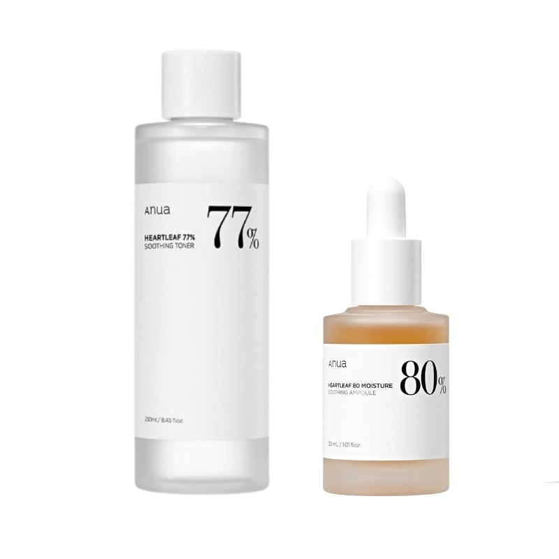 ドクダミ 77% スージング トナー 250ml + 80% 水分 鎮静 アンプル 30ml