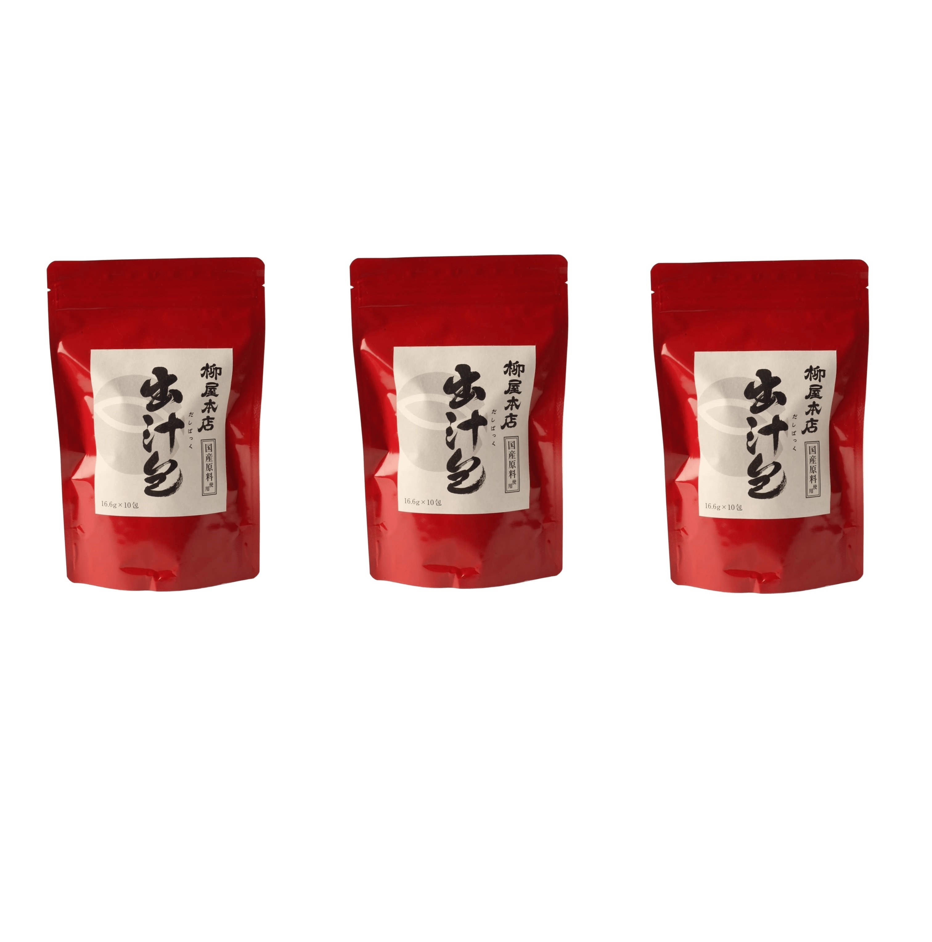 柳屋本店　出汁包(だしぱっく) (16.6g×10包入り )×3個 だしパック 無添加 国産 かつお節 昆布 煮干し