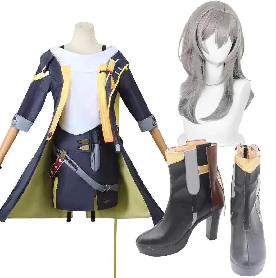 コスプレ衣主人公物理ウィッグ靴付き崩壊：スターレイルイベントパーティー変演出服クリスマスパーティーまでに制限