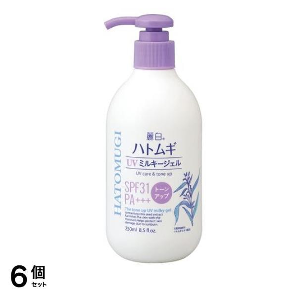 麗白 ハトムギトーンアップ UVミルキージェル SPF31 ポンプ 250mL 6個セット 5,181円