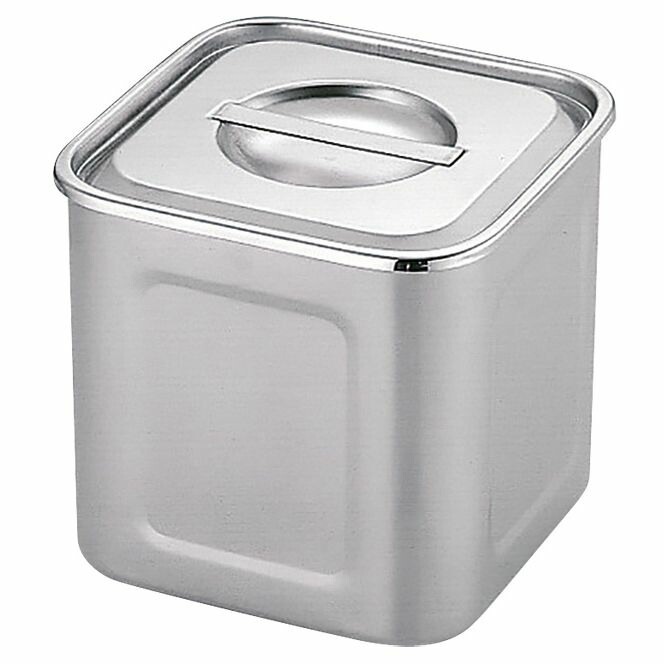 三宝産業 UK 角 深型キッチンポット 27cm手付（18.0L） 電解仕