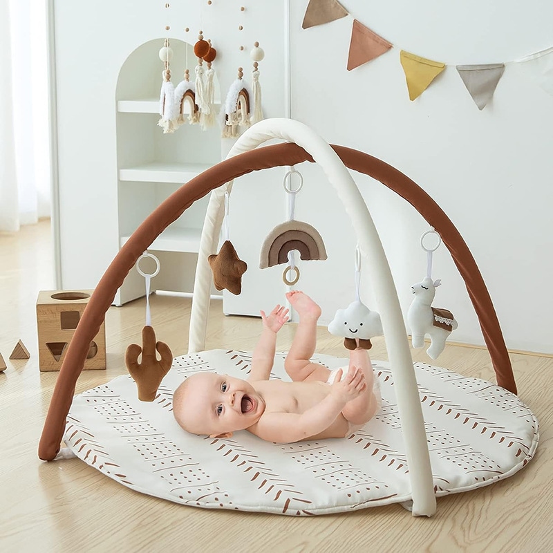 Maibeibi新生児ベビーフィットネススタンドラウンドベビークローリングパッド漫画折りたたみ折りたたみ折りたたみ式ゲーム