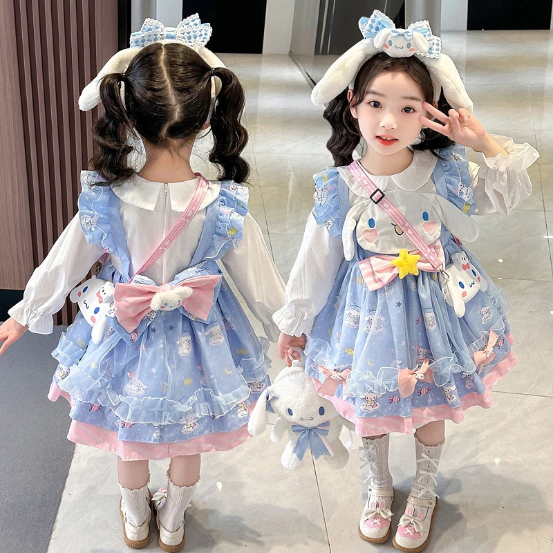 100-150CM 4点セット今週の割引は 25% オフですプリンセススカート 女の子のプリンセススカート秋の新作マイメロディコス衣装玉桂犬ロリータワンピース子供ポンポンスカートハロウィン クリスマス