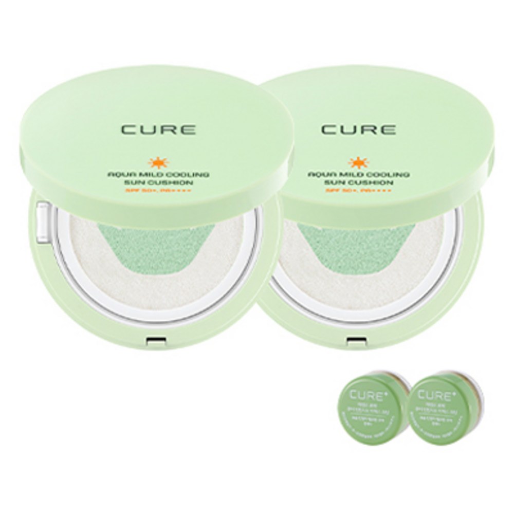 キム・ジョンムンアロエラセンスローエキュアアクアマイルドクーリングサンクッションSPF50 + PA ++++ 25g x 2p +ミニ2Xクリーム3.5g x 2pセット