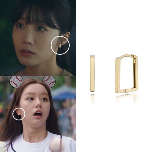 [14kgold] レディオン ワンタッチ リングピアス/人気ジュエリー 韓国ファッションスタイル デイリーアクセサリー 韓国の人気ブランド
