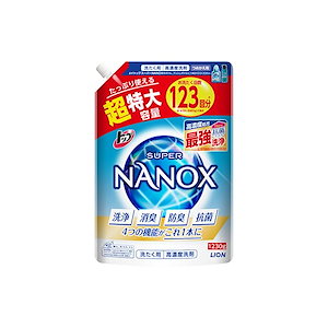トップ ナノックス(NANOX)【大容量】トップ スーパーナノックス 蛍光剤シリコーン無添加 高濃度 洗濯洗剤 液体 詰め替え 超特大1230g