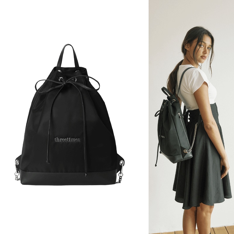 Qoo10] threetimes Classic tie backpack : バッグ・雑貨