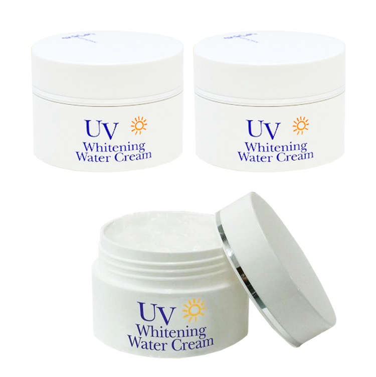 UV Whitening ウォータークリーム 無添加 オールインワン 化粧品 温泉水 ３個セット