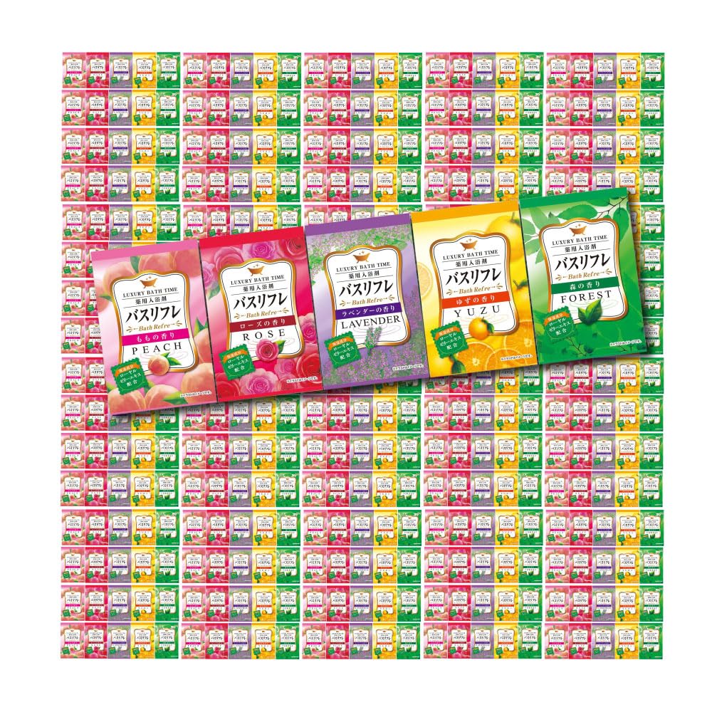 薬用入浴剤 バスリフレ 5種類の香り アソート 400袋セット 詰め合わせ 医薬部外品