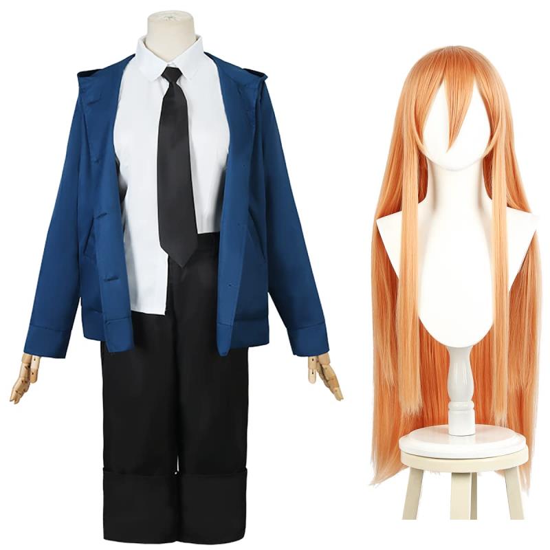 [NOKIJP] パワー コスプレ衣装 ウイッグ付き 大人用 仮装 文化祭 イベント