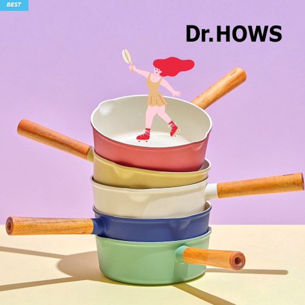 [Dr.HOWS] O!MIZA IH対応 軽いフライパンポット マルチパン20cm(4色) / つかない洗いやすい韓国フライパンポット