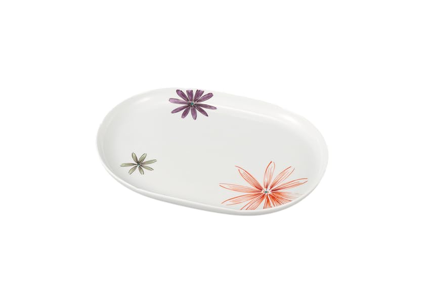 マルサン宮本『九谷焼』8.5号盛皿 色絵花文 AP8-0216