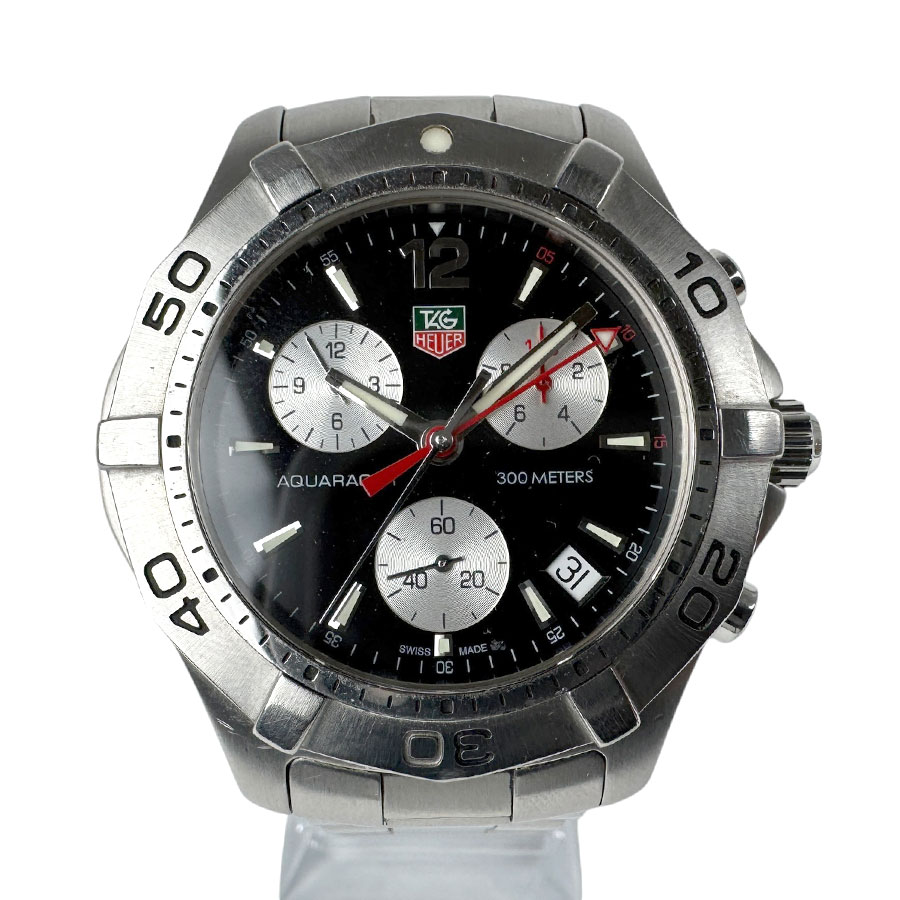 TAG HEUER タグホイヤー 腕時計 アクアレーサー ステンレススチール シルバー×ブラック メンズ CAF1110.BA0804 クオーツ u0016 52,680円