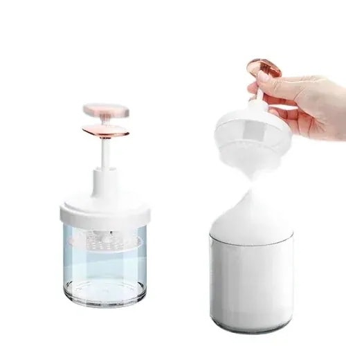 【1つ買うと1つ無料】【メガ割 】洗顔料泡立て器水泡立て器洗顔シャンプー泡ボトル泡立て器化粧ポーチ-大容量