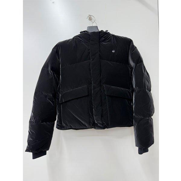 女性ネージュルーズフィットフードダウンジャケット QQ422ODJO3 BLK