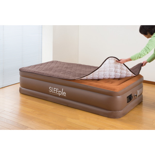 ファミリー・ライフ 電動エアーベッド専用敷パッド ワイドダブル ブラウン 置くだけ簡単(0403820) メーカー直送