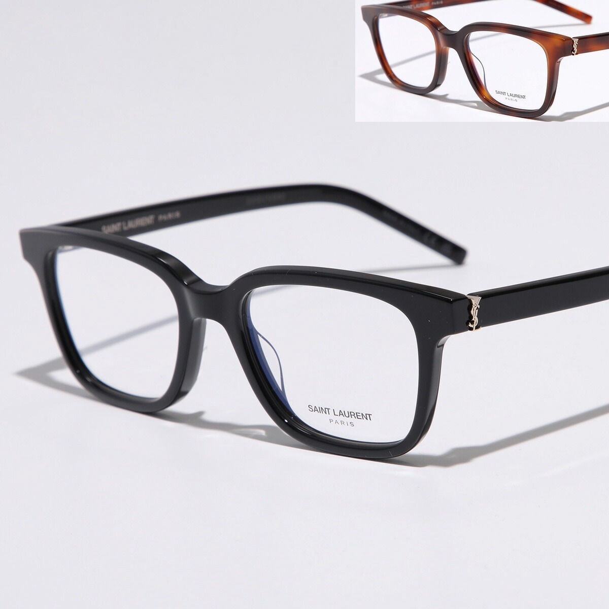 SAINT LAURENT サンローラン メガネ SL M110 レディース スクエア型 セルフレーム フルリム めがね 眼鏡 カサンドラロゴ カラー2色