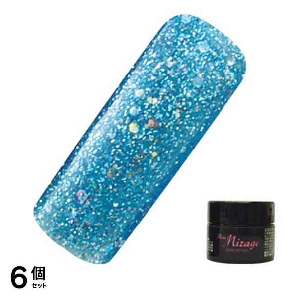 Miss Mirage(ミスミラージュ) ソークオフジェル ホログラムアクアブルー H13S 2.5g 6個セット