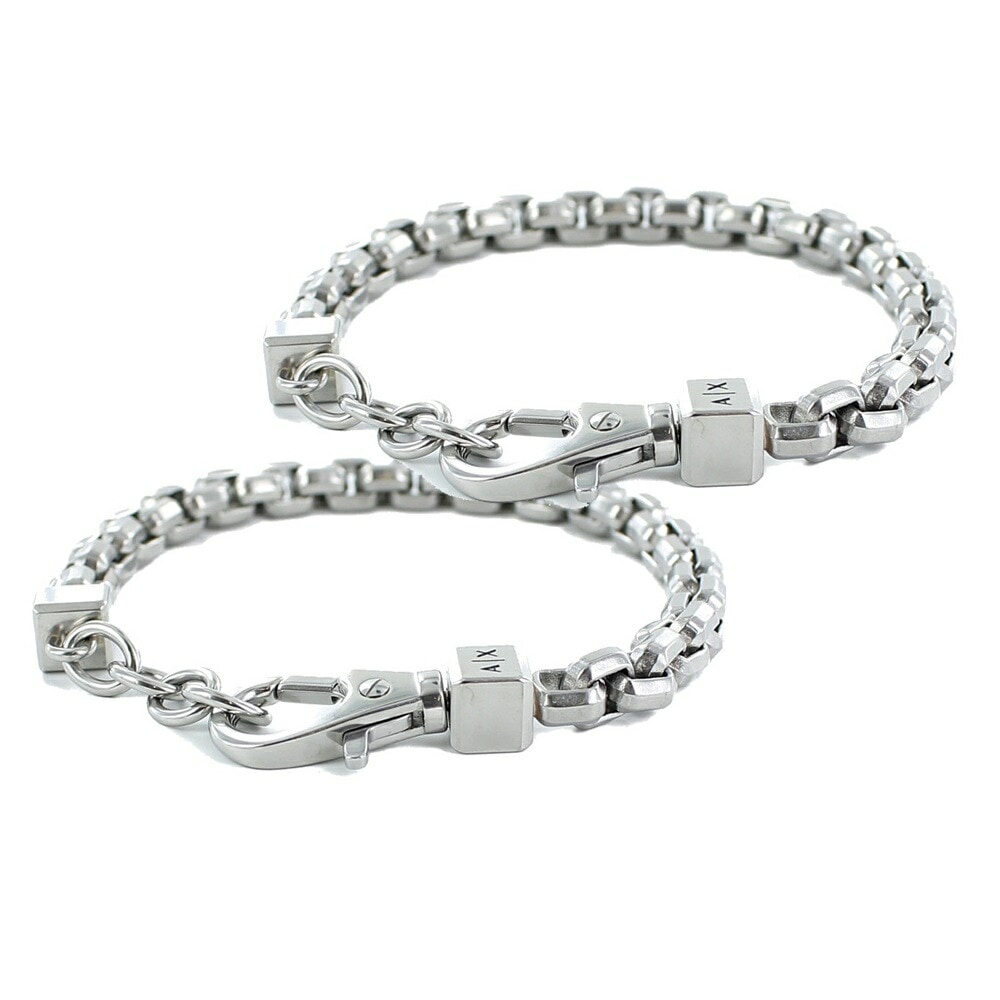 アルマーニエクスチェンジ メンズ ブレスレット シルバー アクセサリー 男性 ブランド アクセ AXG0045040 ブランド 誕生日プレゼント ポイント消化