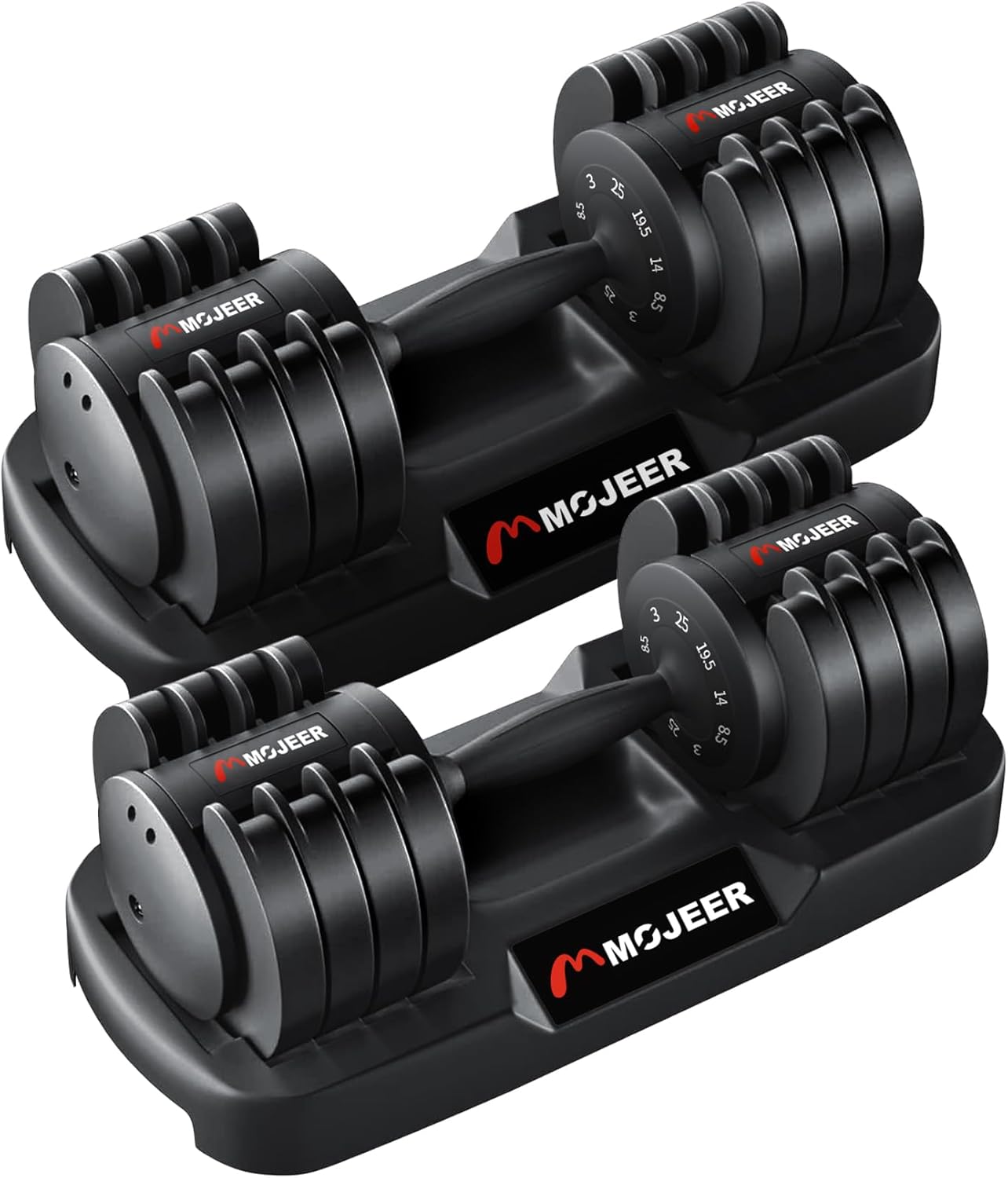 44.99 キログラム MOJEER ダンベル 可変式 11.5kg/20kg/25kg/32kg 1個 2個セット アジャスタブルダンベル 1.8~11.5kg/3~20kg/3~25kg/3.5~