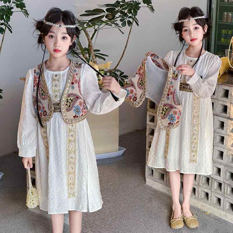 セットアップ キッズ コスプレ 女の子 春 ドレス ウイグル エキゾチックな 草原の服 子供用 西洋プリンセス
