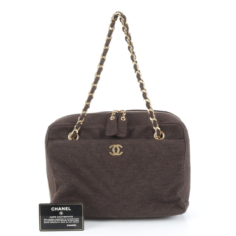 極美品 ギャランティカード付 シリアルシール付 Vステッチ レザー×キャンバス トート バッグ 肩掛け ショルダー ハンド レディース RRE CQ26-3 中古