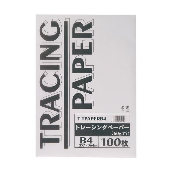（まとめ） TANOSEE トレーシングペーパー60g B4 1パック（100枚） 5セット