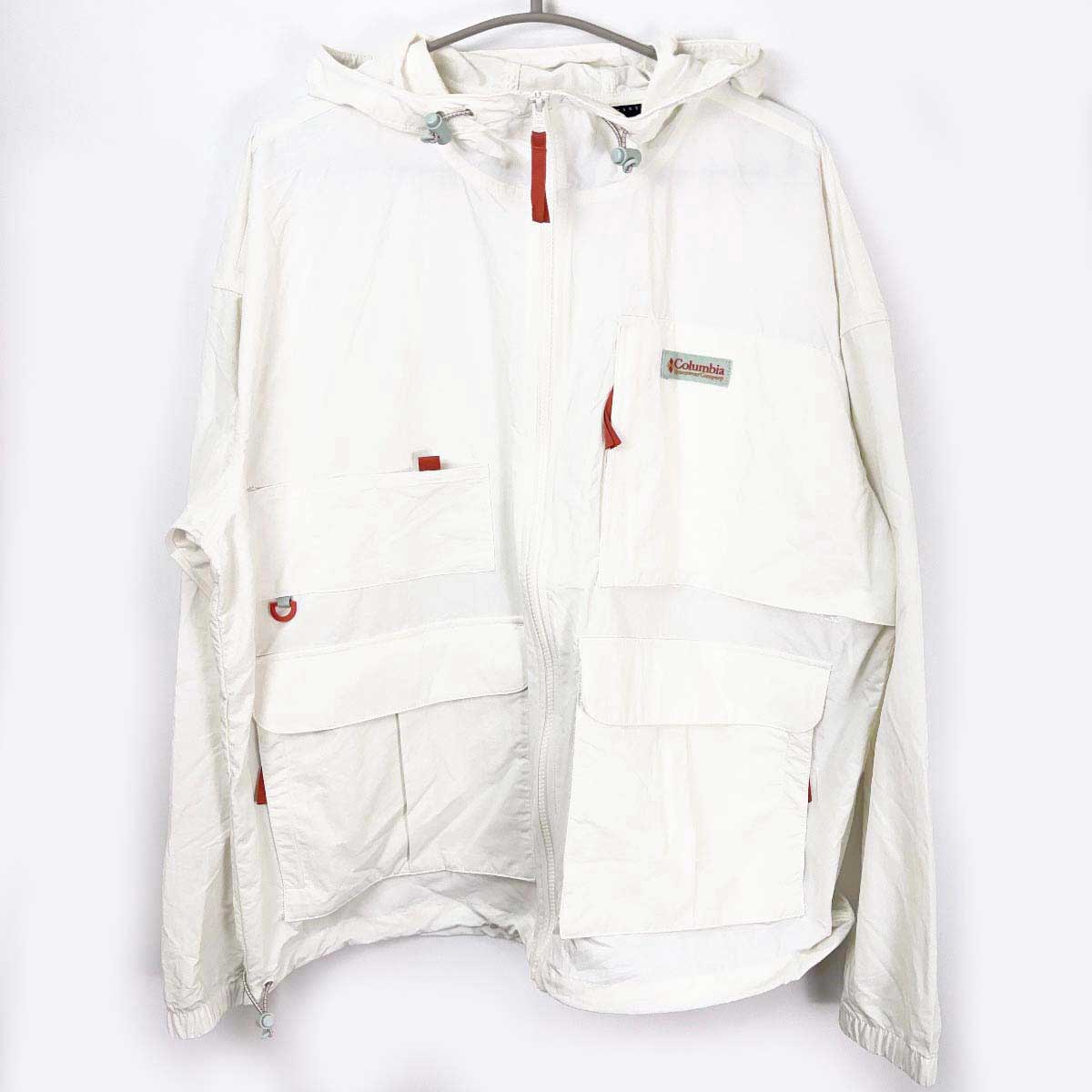 【中古】コロンビア コーブ ビーチウインドブレーカー M Sea Salt WM2798 メンズ COLUMBIA