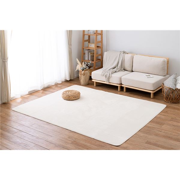 メレンゲタッチラグ アイボリー 約185x240cm