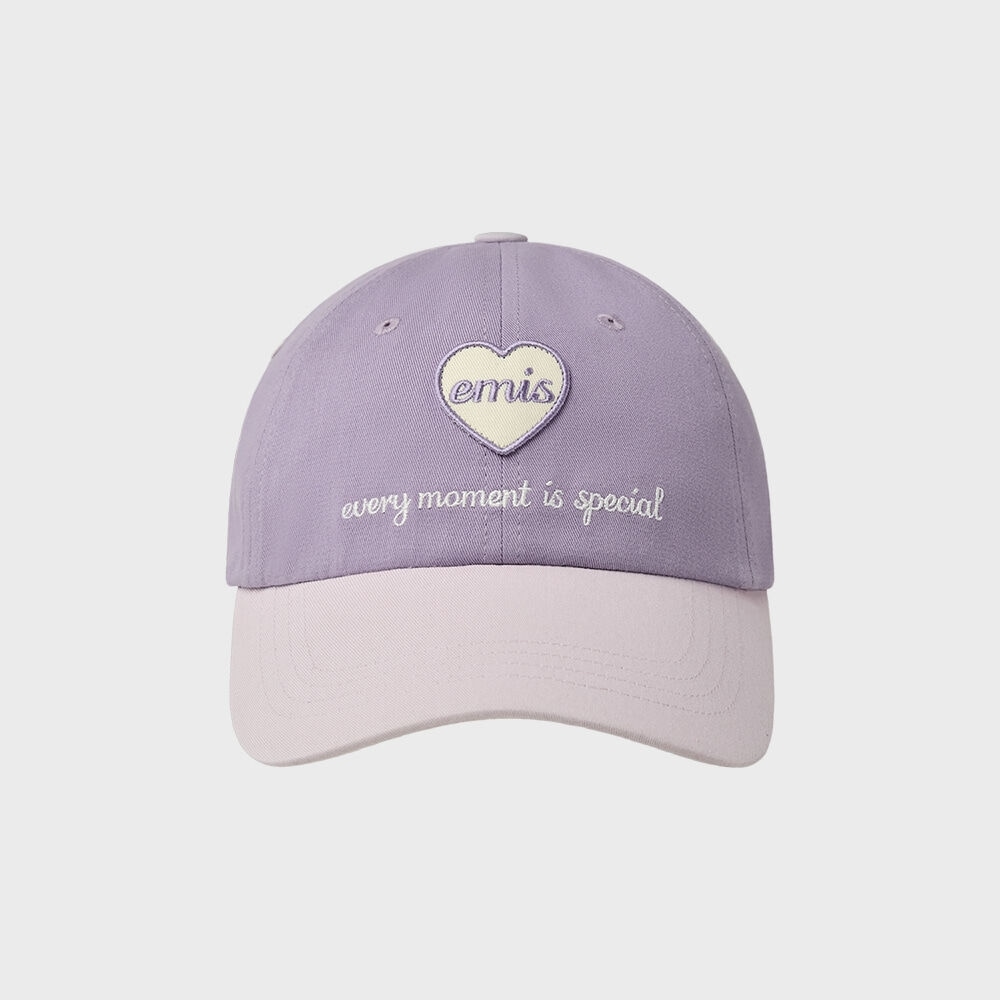 IMIS ハートワッペントーンオントーンボールキャップ-パープル