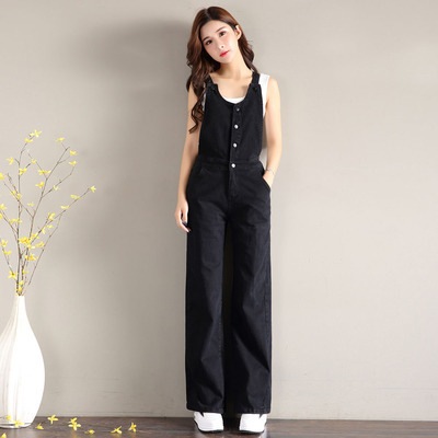 ボトムス パンツ サロペット ロング ロング丈 袖なし ノースリーブ ストレート ウエストマーク ハイウエスト かわいい 大人可愛い シンプル カジュアル 大人 おしゃれ お洒落 かっこいい レトロ