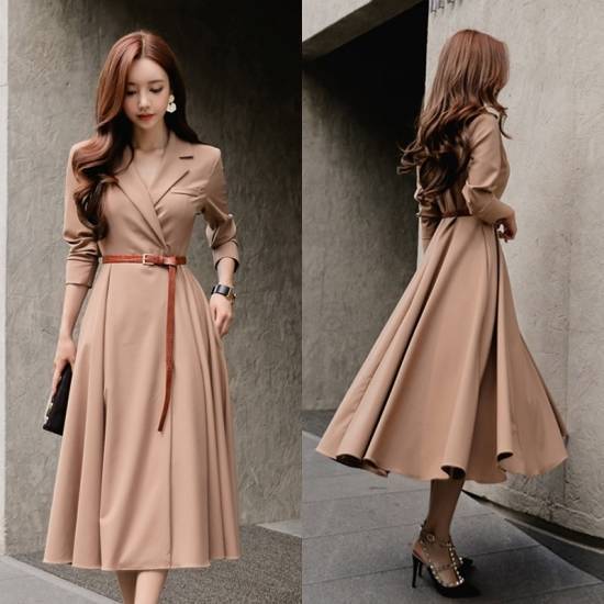 袖あり パーティードレス 袖あり ワンピース ドレス パーティードレス レディース パーティ 女子会 同窓会 忘年会 食事会 袖あり フレアー ミドル丈 単色 無地