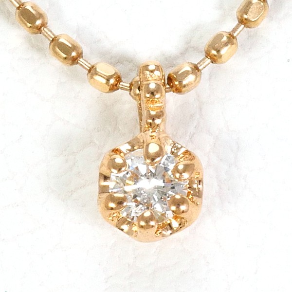 テイクアップ K10PG ネックレス ダイヤ 0.05 約40cm ジュエリー 中古 9,857円