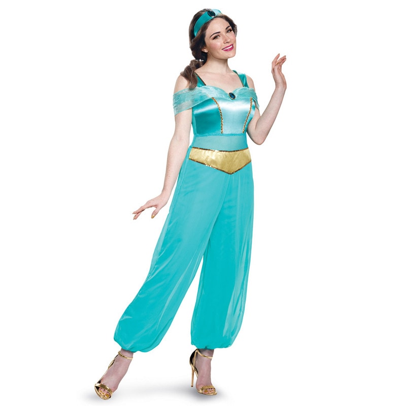 コスプレ 仮装 ジャスミン デラックス 大人用 XL(18-20) 大きいサイズ 【 コスプレ 衣装 ハロウィン 仮装 コスチューム 大きいサイズ ディズニープリンセス グッズ ジャスミン 公式 正規