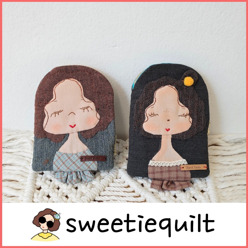 sweetiequilt／100% ハンドメイド製品／ミニ財布 カードケース おしゃれ クレジットカード コインケース 小銭入れ カード入れ 名刺入れ