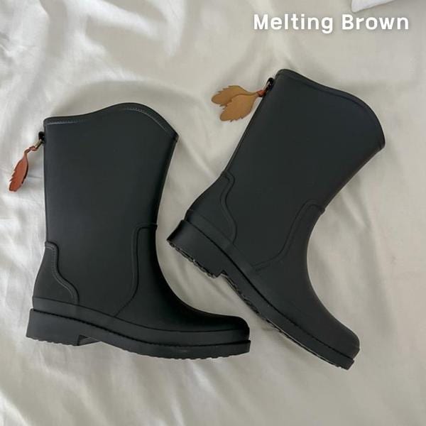 女性カジュアル夏ミドルレインブーツ3cm
