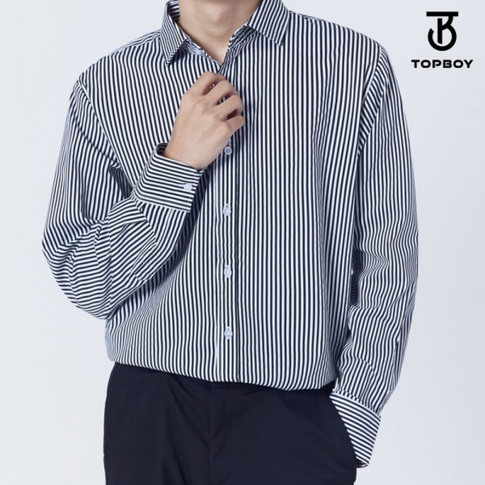 (トップボーイ) ST スパンワイドカラー長袖シャツ (ES003)